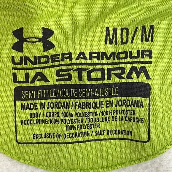 UNDER ARMOUR UA Storm Full Zip Stripe Hooded Jacket with Pockets Size Medium - Picture 6 of 8